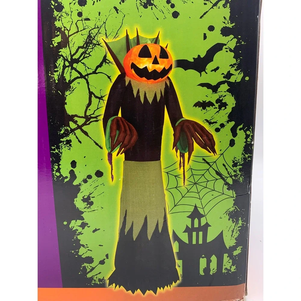 9ft Home Accents Pumpkin Reaper Inflatable LED Lighted Halloween Airblown